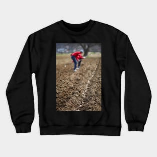 Sowing potatoes Crewneck Sweatshirt